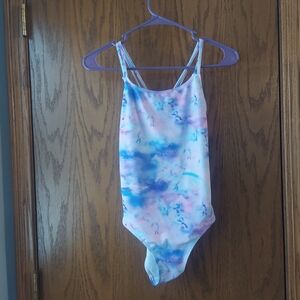 Colorful Kids Swim One Piece Tie Dye Swimsuit Girls Size 13/14 Bech Pool Vacay